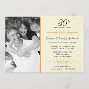 Convites Elegantes de Aniversário de Casamento de