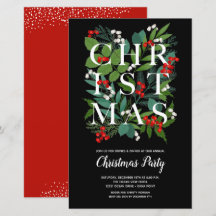 Convites Elegantes de Natal com Verduras Orçamentá