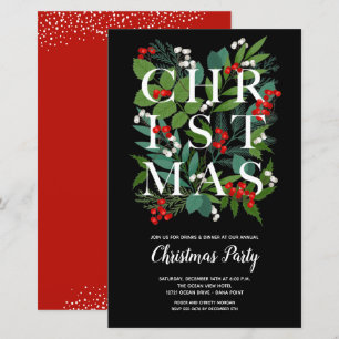 Convites Elegantes de Natal com Verduras Orçamentá