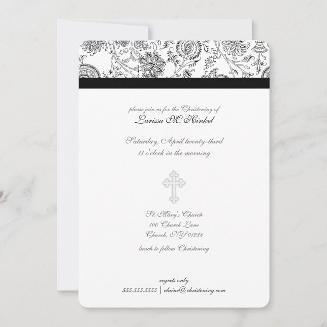 Convites Elegantes para Crianças Cruzadas (Frente)