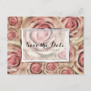 Convites Elegantes para Salvar a Data com Rosas Ro