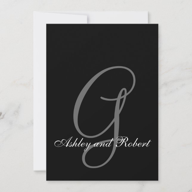 Convites elegantes simples do casamento (Frente)