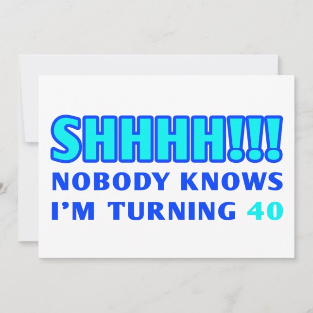 Convites Engraçados De 40 Anos (Frente)