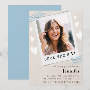 Convites engraçados de aniversário de 37 anos Foto