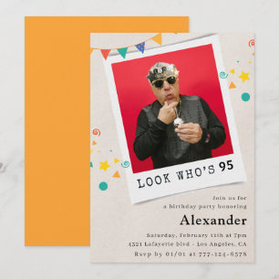 Convites engraçados de aniversário de 95 anos para