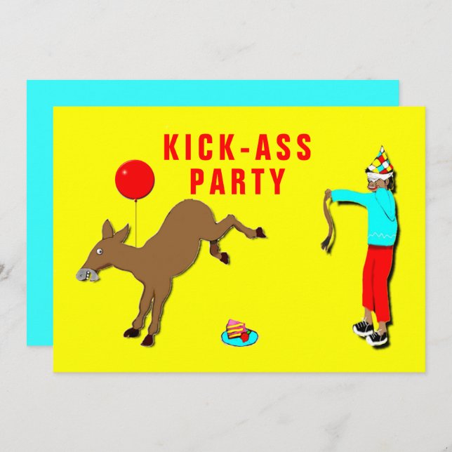 convites engraçados de aniversário para adultos (Frente/Verso)