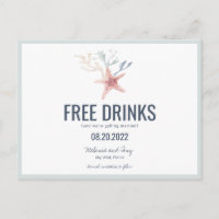 Convites Engraçados de Casamento na Praia Costeira