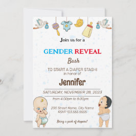 Convites engraçados para Diaper Bash