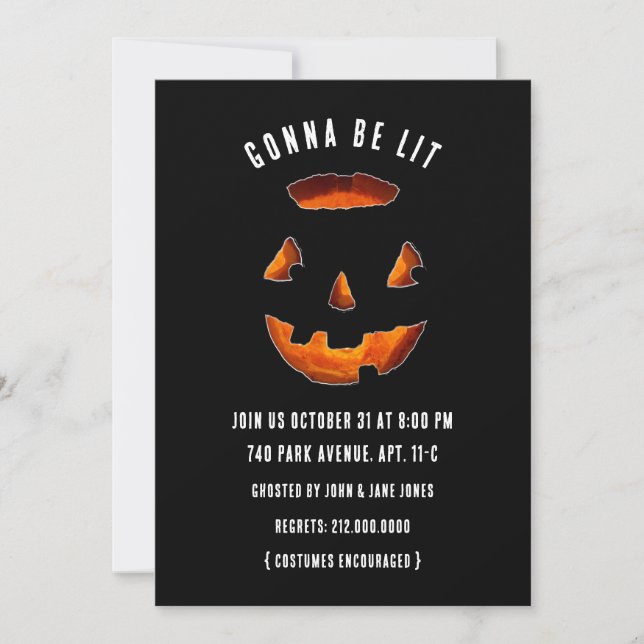 Convites engraçados para festa de Halloween (Frente)