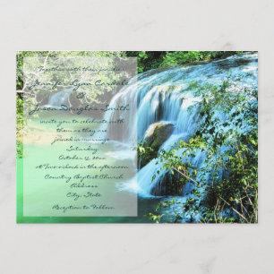 Convites exteriores do casamento da cachoeira