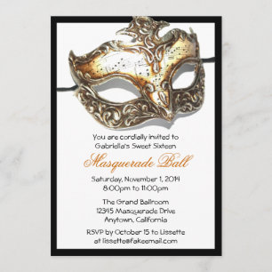 Convites feitos sob encomenda da bola de mascarada