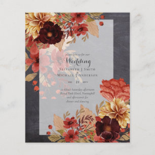 Convites Florais De Casamento - Dusky