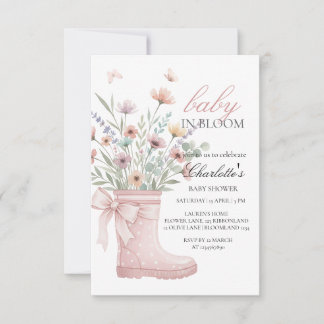 convites florais de flores silvestres personalizad