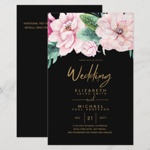 Convites Florais Rosa Rede de Casamento Baixo Orça