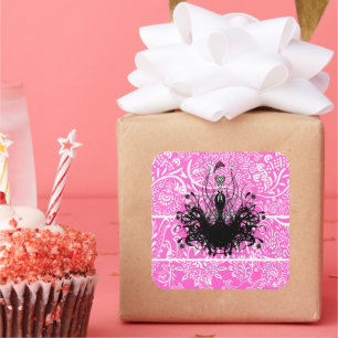 Convites, folhetos e adesivos à moda