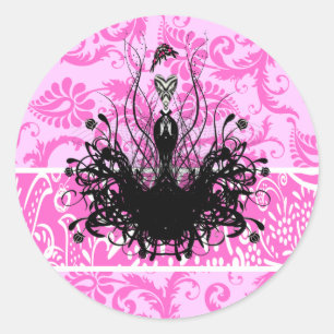 Convites, folhetos e adesivos à moda