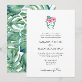 Convites Formais para Casamento Tropicais