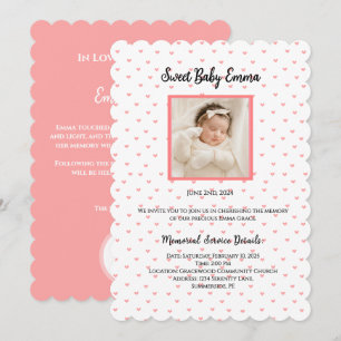 Convites Funerais Personalizados para Menina