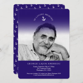 Convites funerários do serviço de memória