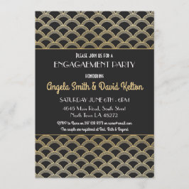 convites Gatsby do noivado do art deco dos anos 20