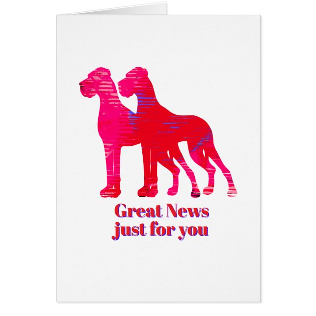 Convites Great Dane rosa amarelo (Frente)