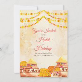 Convites Haldi & convites de Haldi Convites Holud