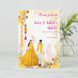Convites Haldi e Convites de casamento Hindu