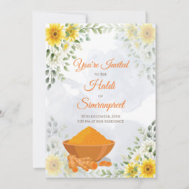 Convites Haldi e convites Holud convite