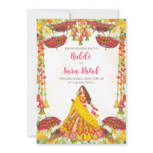 Convites Haldi e convites Holud Convites Haldi