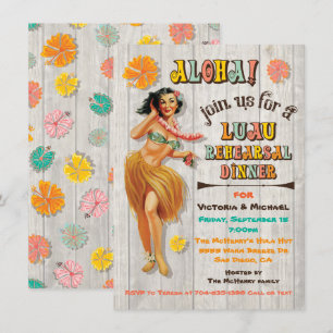Convites havaianos do jantar de ensaio de Luau