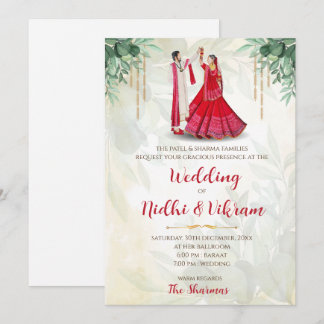 Convites indianos & cartões de casamento hindu
