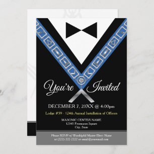 Convites Masônicos   Freemason Tuxedo Jewel