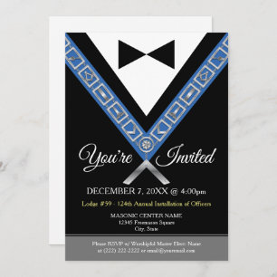 Convites Masônicos Tuxedo   Joias Freemason