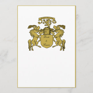 Convites medievais do casamento da brasão