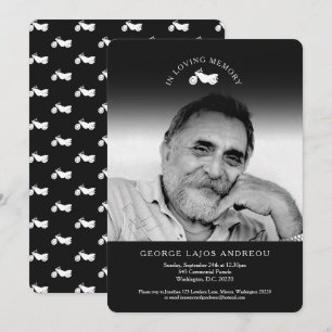 Convites memoráveis do funeral da motocicleta da