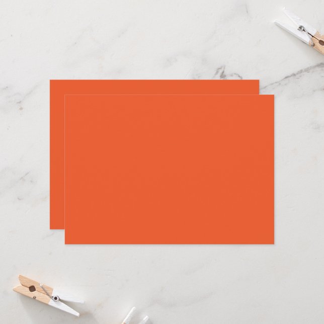 Convites Minimalistas Laranja Luxuosos (Frente/Verso In Situ)