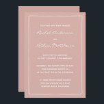 Convites Modernos de Casamento Dusty Rosa Minimali<br><div class="desc">Convite de casamento temporário - ALTERE a cor de fundo para qualquer cor! ELIMINE-os ou ALTERE a cor do sotaque dos retângulos! ALTERAR as fontes,  o texto,  a cor do texto. Use esta modelo para design de seus próprios convites de casamento e peças de coordenação.</div>