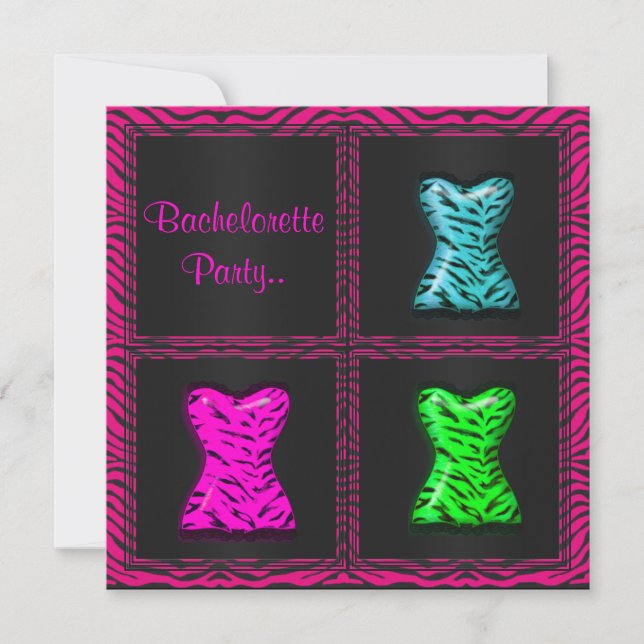 CONVITES MODERNOS DE FESTA DE SOLTEIRA DE IMPRESSÃ (Frente)