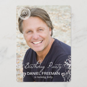 Convites modernos elegantes do aniversário da fot