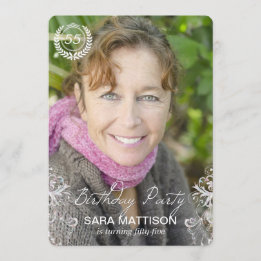 Convites modernos elegantes do aniversário da foto