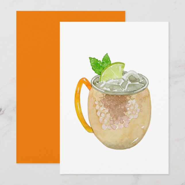 Convites Mule de Moscou (Frente/Verso)