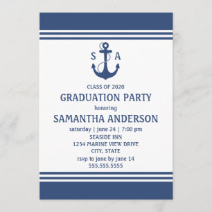Convites náuticos da festa de formatura dos azuis
