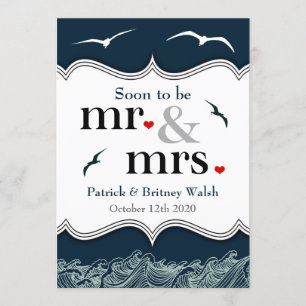 Convites náuticos do azul marinho & os brancos do