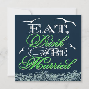 Convites Náuticos marinhos Azul e Verde para Casa