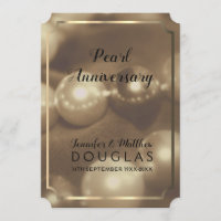 Convites Nostálgicos para Bodas de Pérola (30 anos