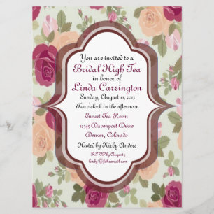 Convites nupciais feitos sob encomenda do chá alto