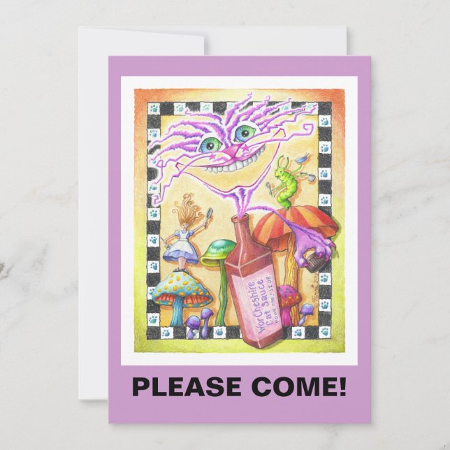 CONVITES - O GATO WorCHESHIRE (Frente)