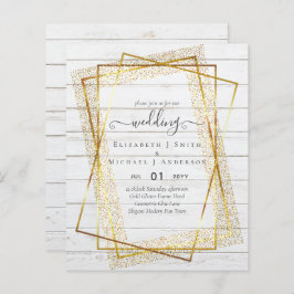 CONVITES ORÇAMENTAIS À BASE DE Glitter Dourado Geo