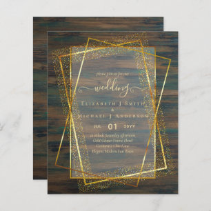 CONVITES ORÇAMENTAIS À BASE DE Glitter Dourado Geo