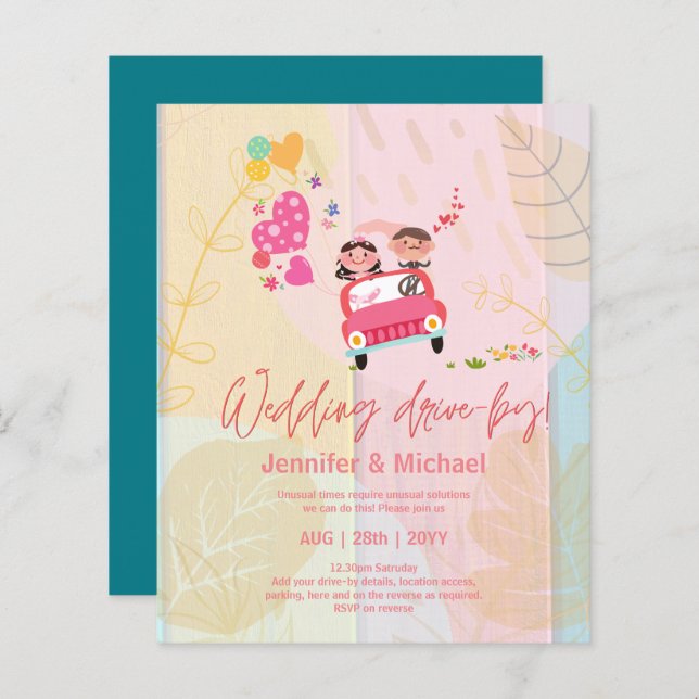 Convites Orçamentários De Casamento Bastante (Frente/Verso)